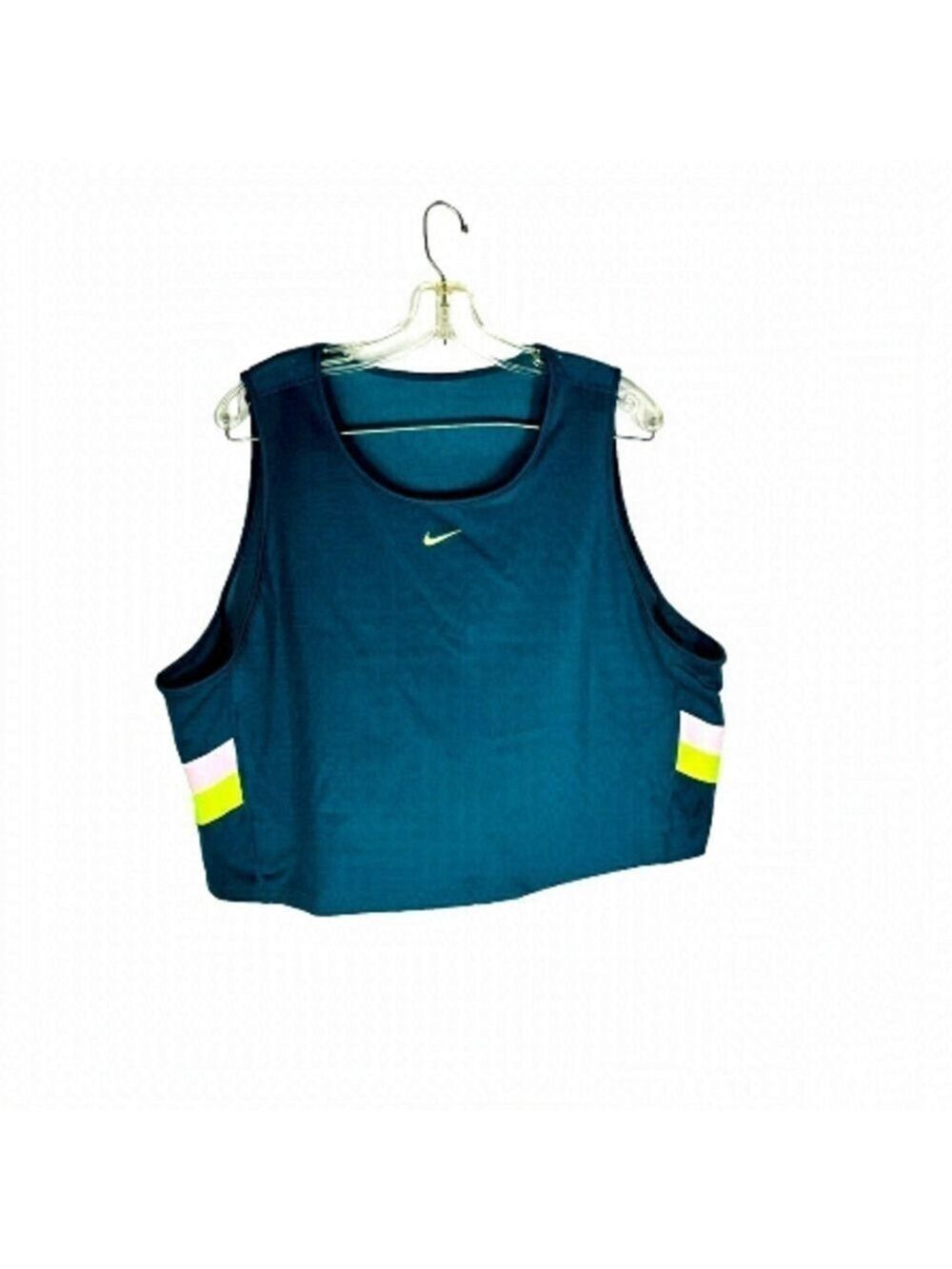 Nike Teal Cropped Training Tank Mesh Size 3X
